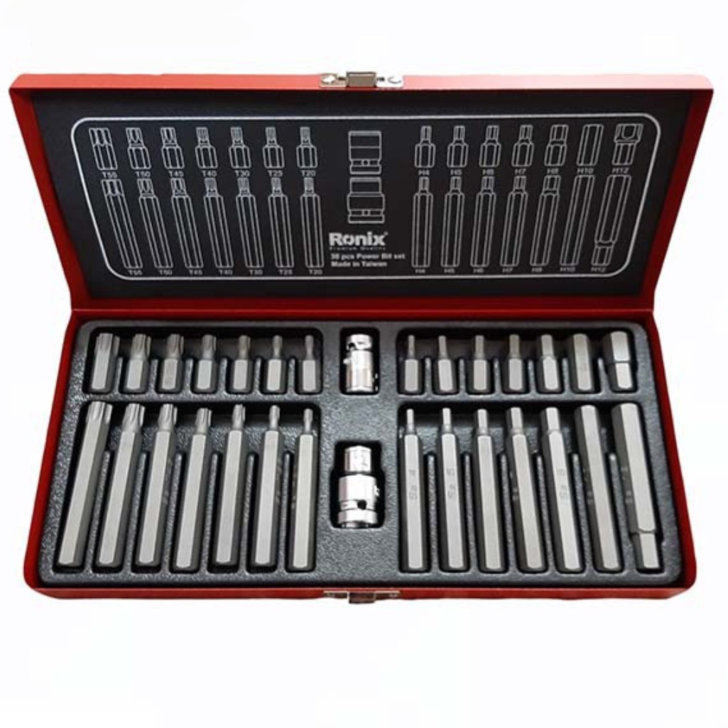 جعبه بیت ترکیبی ستاره ای و شش گوش 30 پارچه رونیکس مدل RH-2697