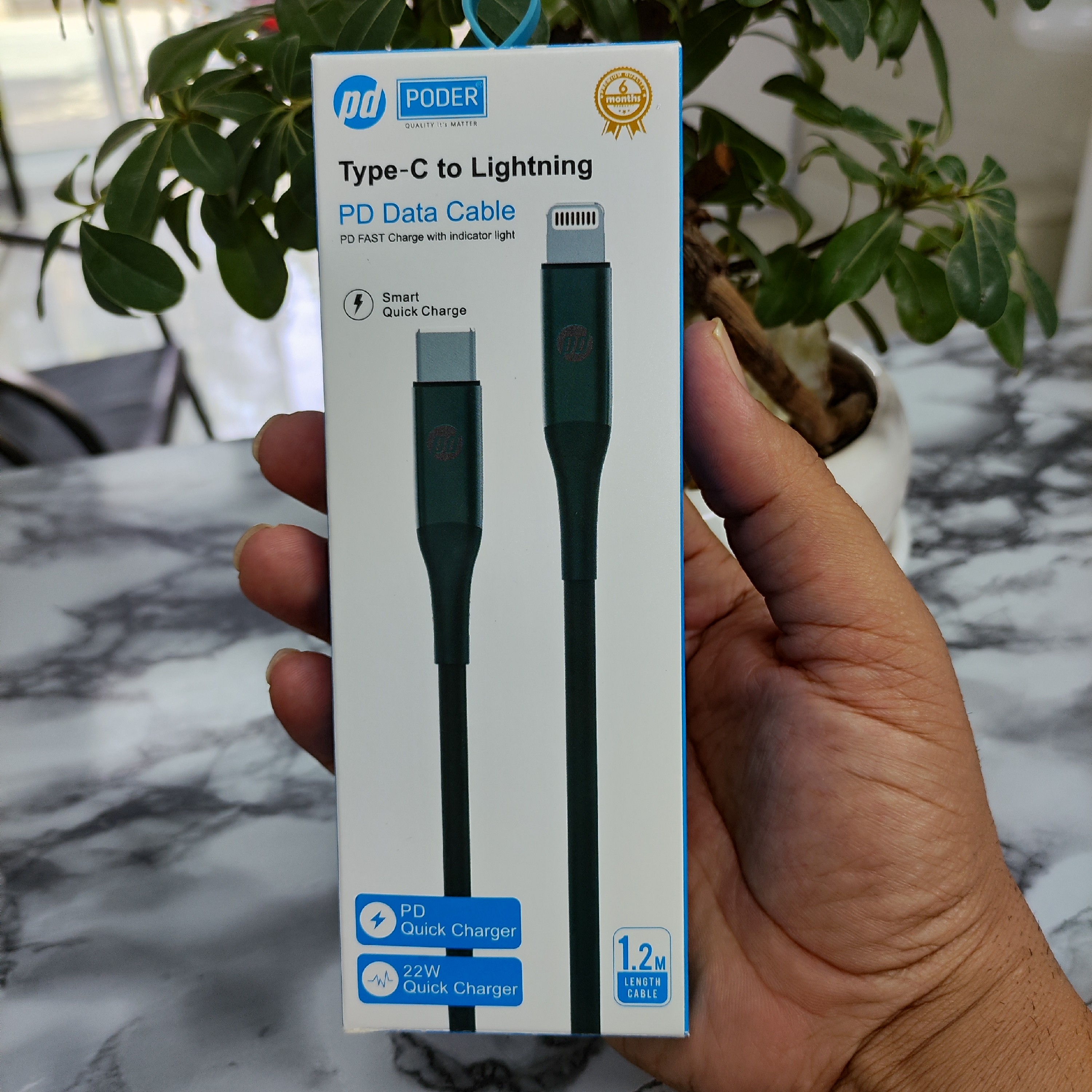 کابل تبدیل تایپ سی به لایتینگ  دارای دیتا فست شارژ 