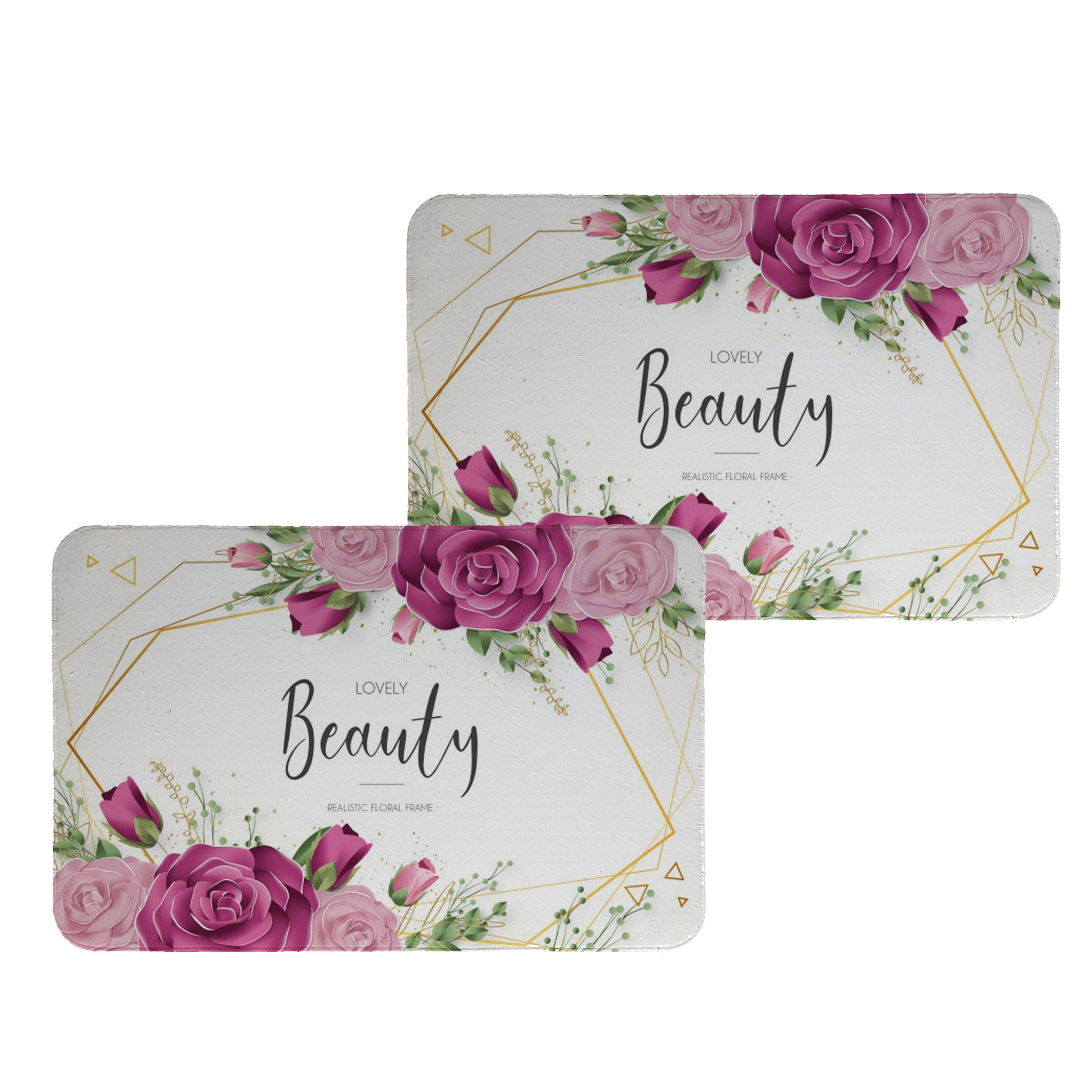 زیربشقابی طرح گل کد 8020 مجموعه 2عددی 