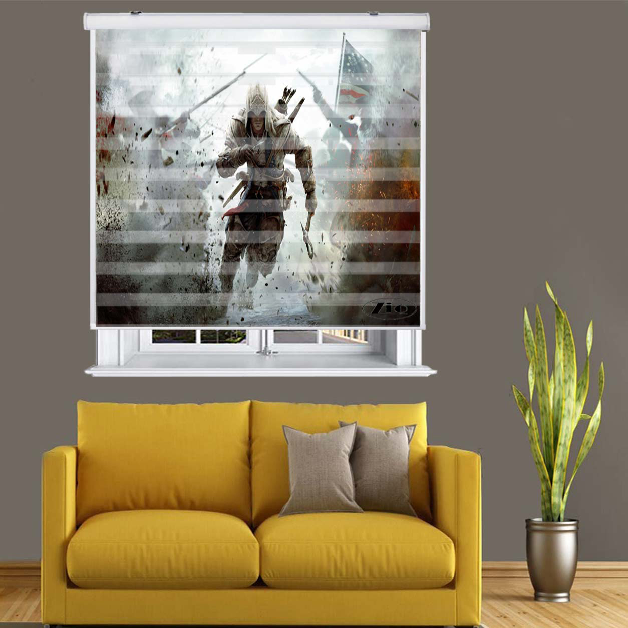 پرده زبرا زیو کد K3068 سایز 150X150 سانتی متر