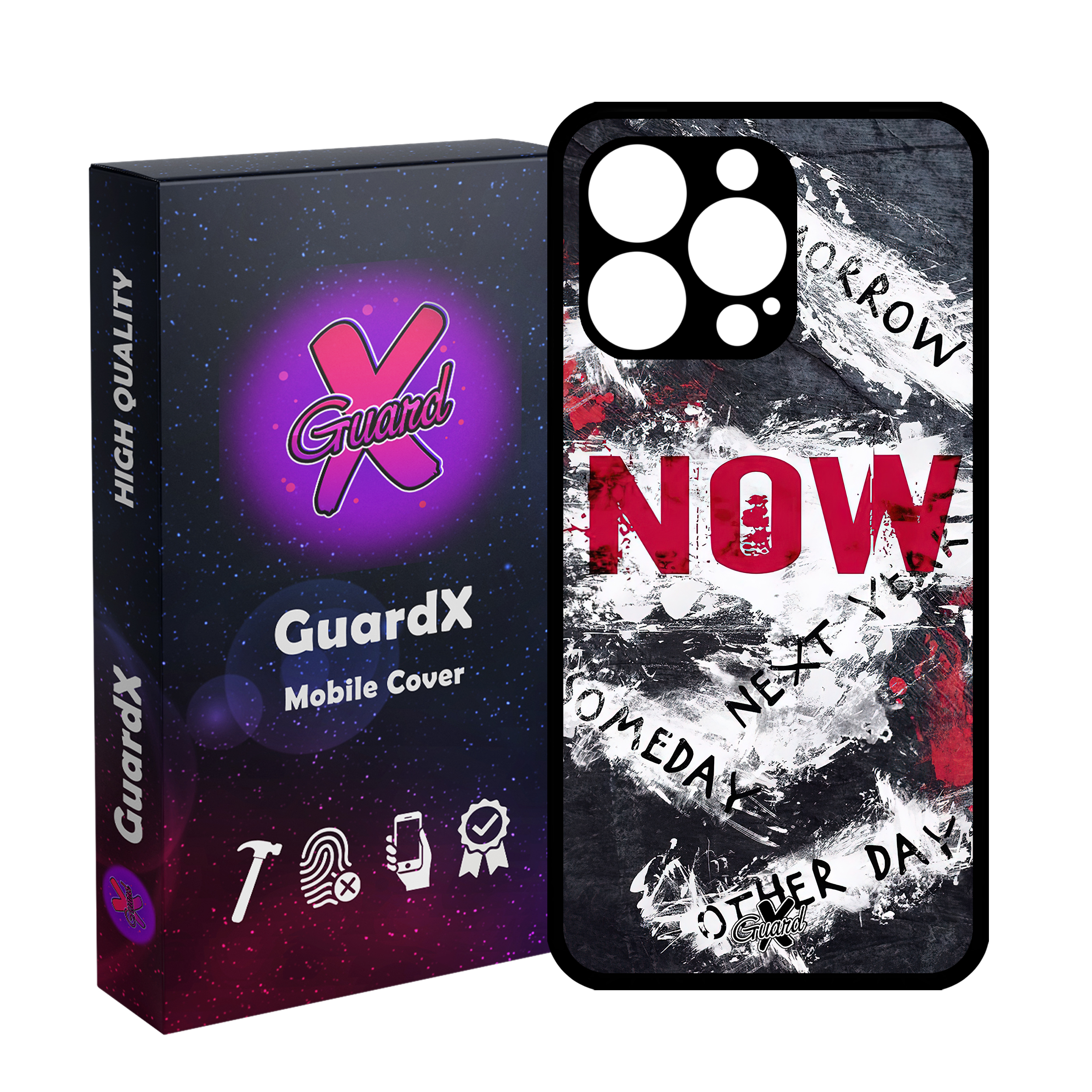 کاور گارد ایکس طرح متن مدل Glass10484 مناسب برای گوشی موبایل اپل iPhone 13 Pro