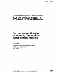 خرید و دانلود نسخه کامل کتاب Fortran Subroutines for Computing the Optimal Interpolation Formula