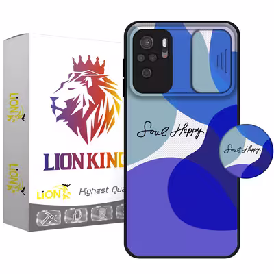 کاور لاین کینگ مدل loveHappy J2 مناسب برای گوشی موبایل شیایومی Redmi Note10 10S به همراه پایه نگهدارنده