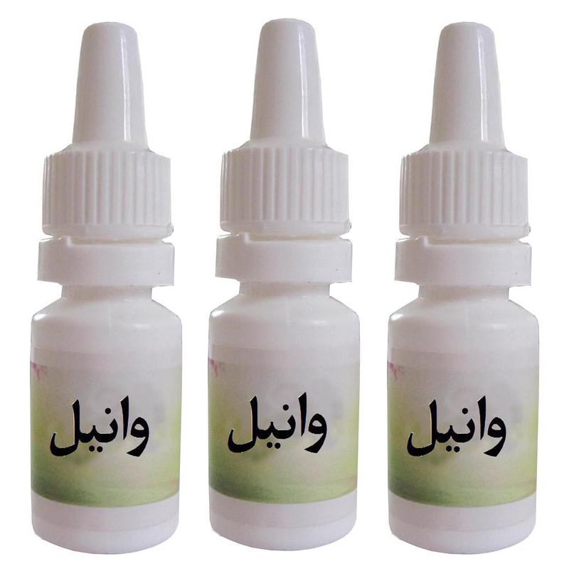 اسانس شمع مدل وانیل حجم 10 میلی لیتر بسته 3 عددی