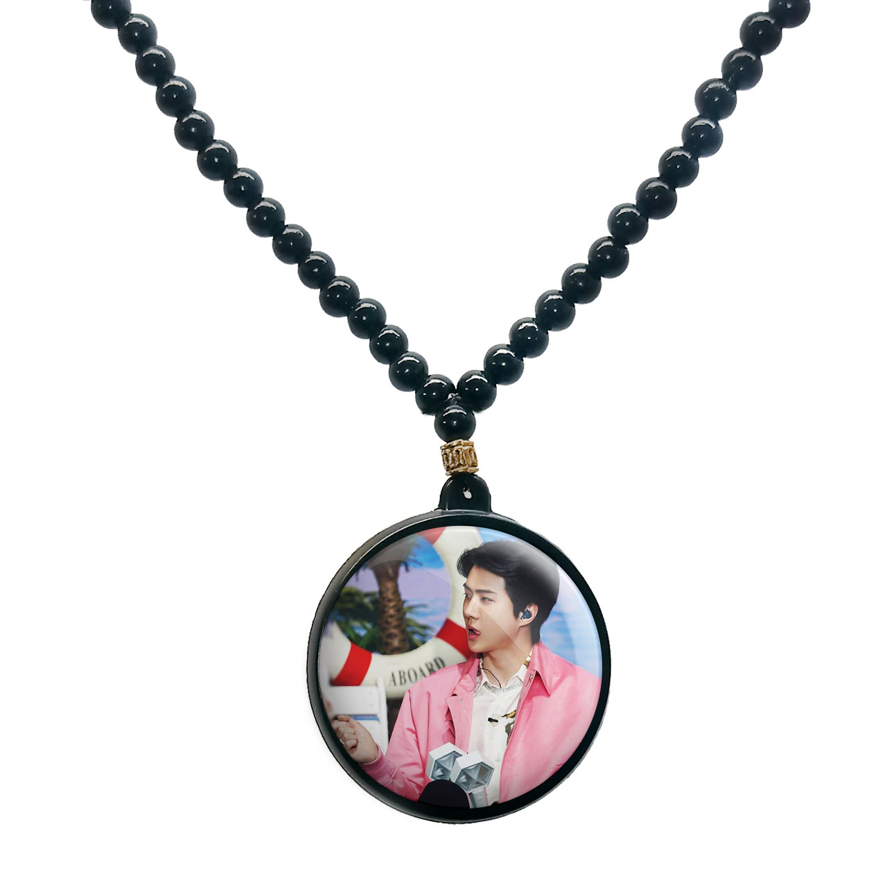 گردنبند پرمانه طرح exo کد pmd.13731 مدل دو طرفه