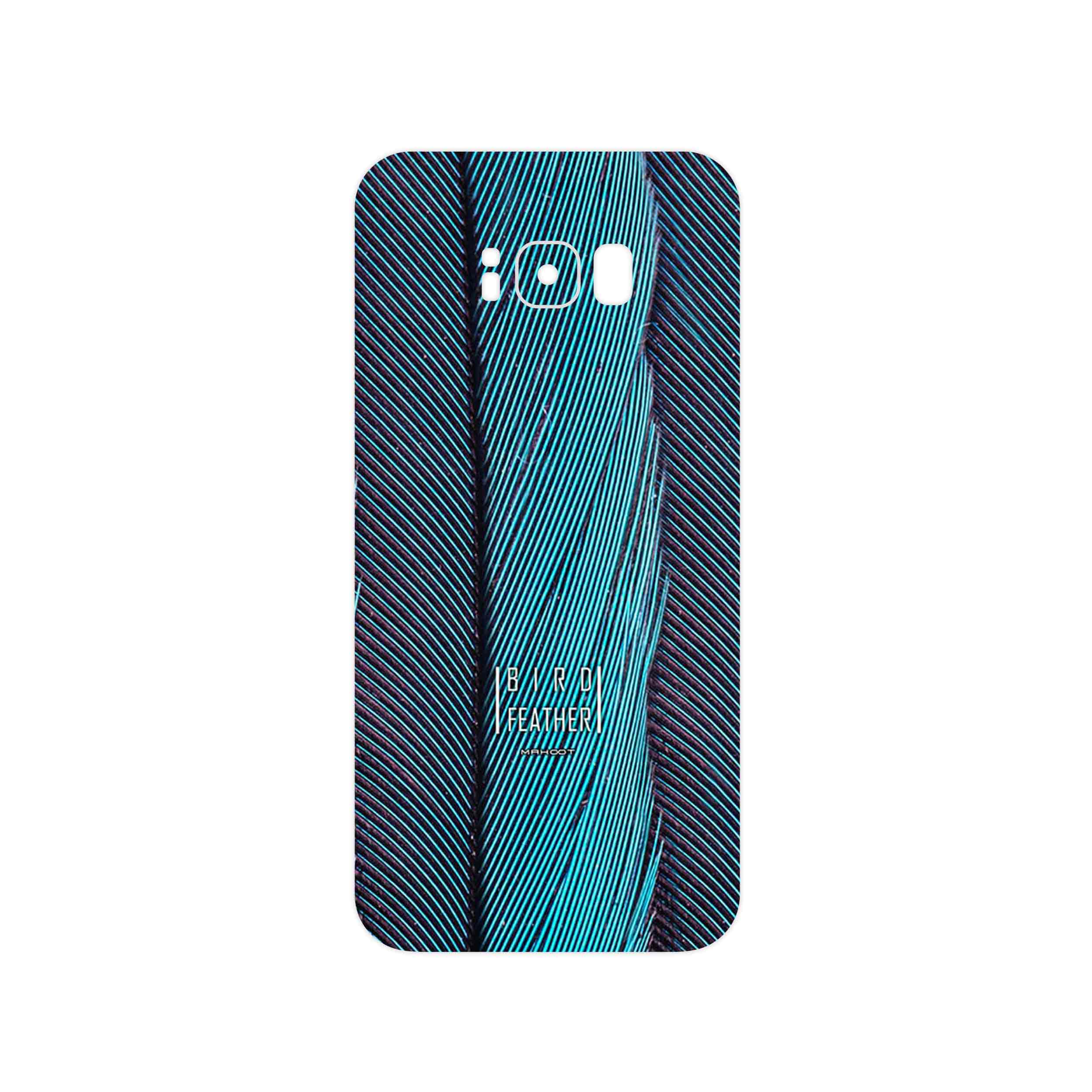 برچسب پوششی ماهوت مدل Turquoise feathers مناسب برای گوشی موبایل سامسونگ Galaxy S8 Plus