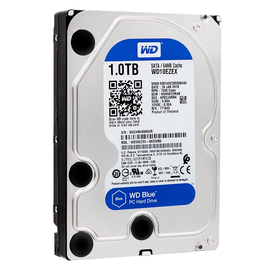 هارد دیسک اینترنال Western Digital سری آبی (Blue) یک ترابایت (1TB)