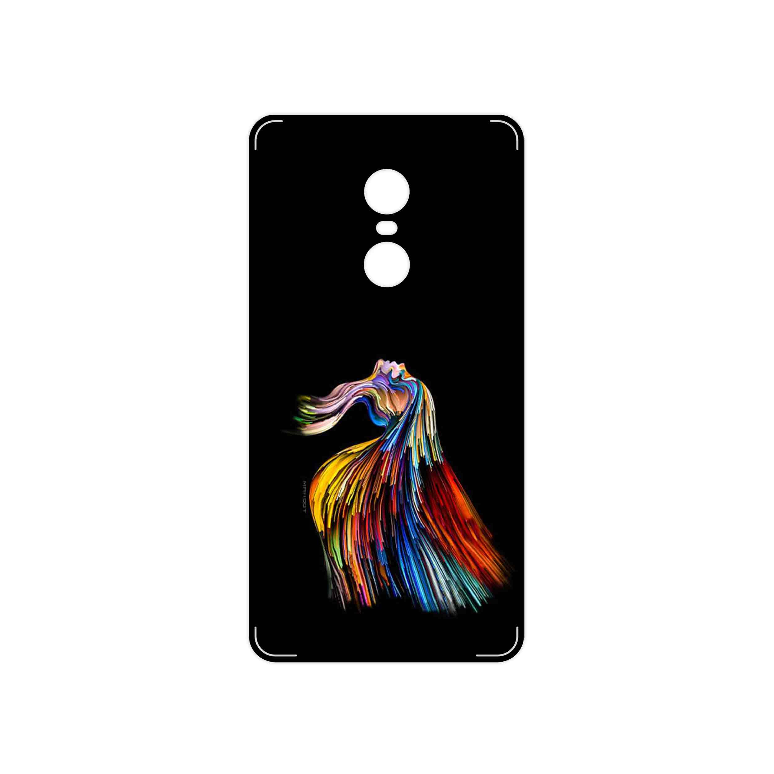 برچسب پوششی ماهوت مدل Rainbow Hair Digital Art مناسب برای گوشی موبایل شیائومی Redmi Note 4