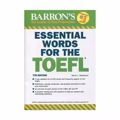 کتاب Essential Words for TOEFL 7th Edition اثر Steven J. Matthiesen انتشارات Barrons