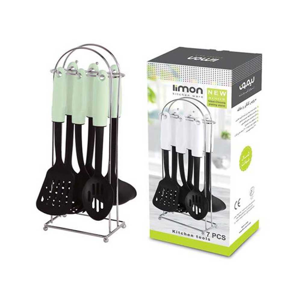 ست کفگیر ملاقه 7 پارچه لیمون