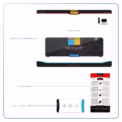 برچسب پوششی ماهوت مدل Microsoft-Logo مناسب برای تبلت سامسونگ Galaxy Tab E 9.6 2015 T561