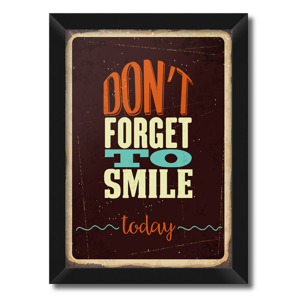 تابلو فنچ آرت طرح Don't Forget to Smile کد GPH283-I