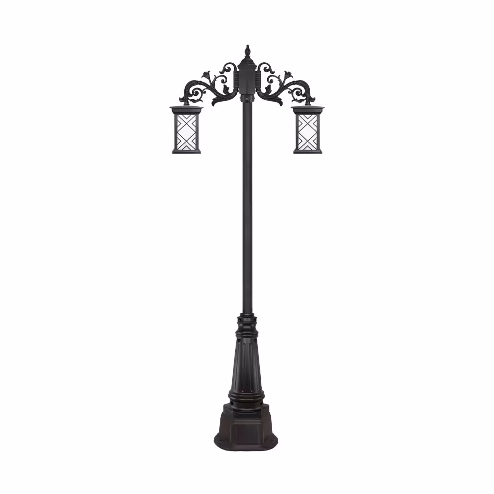 چراغ دو شاخه پارکی و حیاطی بیتانور مدل درتا طرح دار کد 482421T-96202
