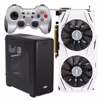باندل دسته بازی بی سیم لاجیتک F710   کیس گرین Z Plus Grand Black   کارت گرافیک ایسوس DUAL-GTX1060-O3G