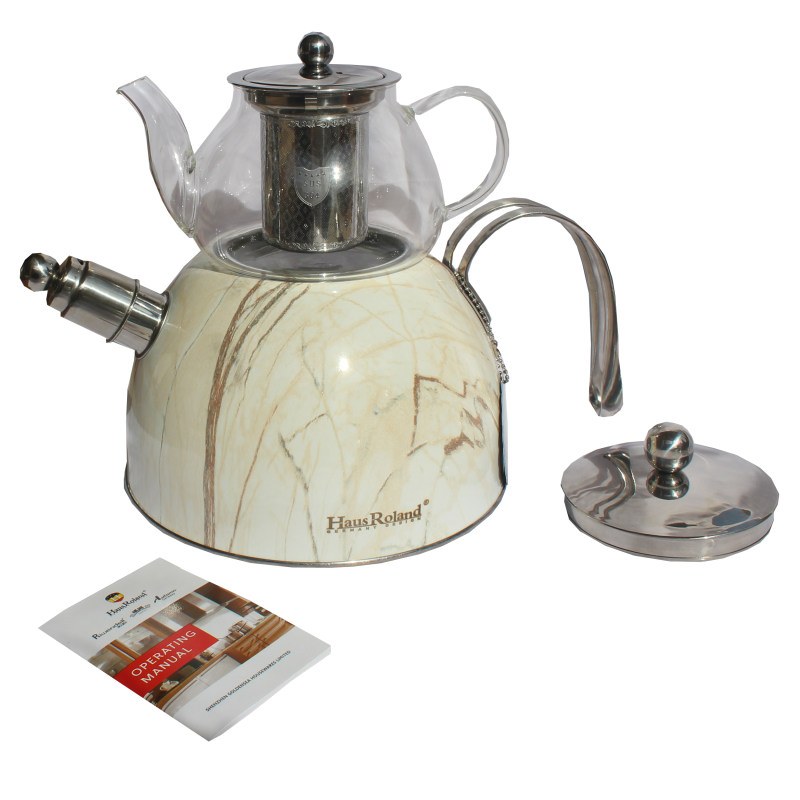 ست کتری و قوری6پارچه هاوس رولند رنگ کرمی مدل HR785-2