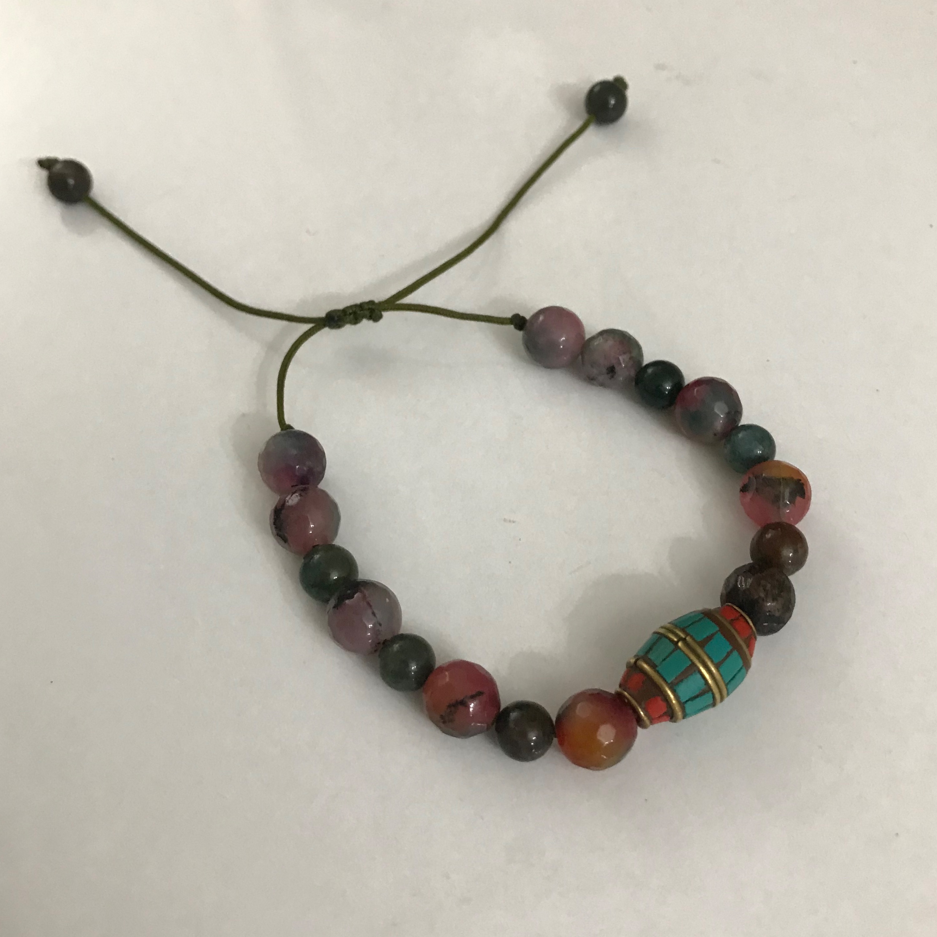 دستبند سنگ عقیق سبز