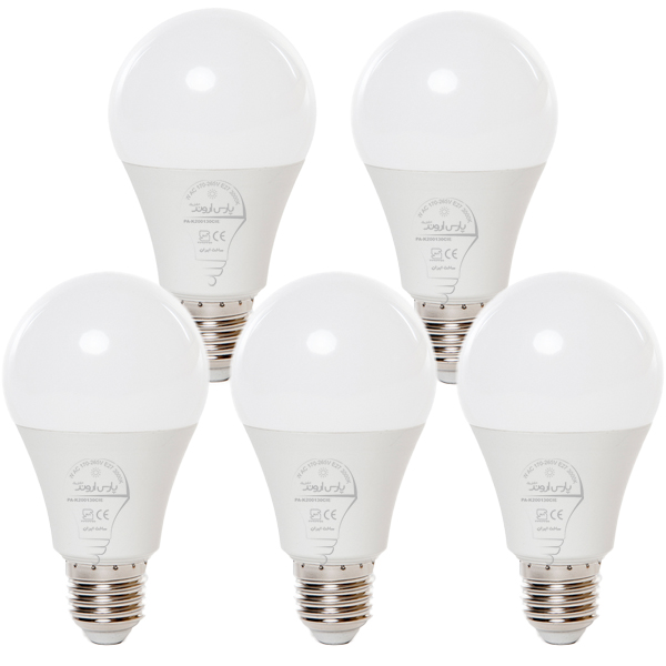 لامپ 25 وات پارس اروند الکتریک کد PA-AB25W پایه E27 بسته 5 عددی 
