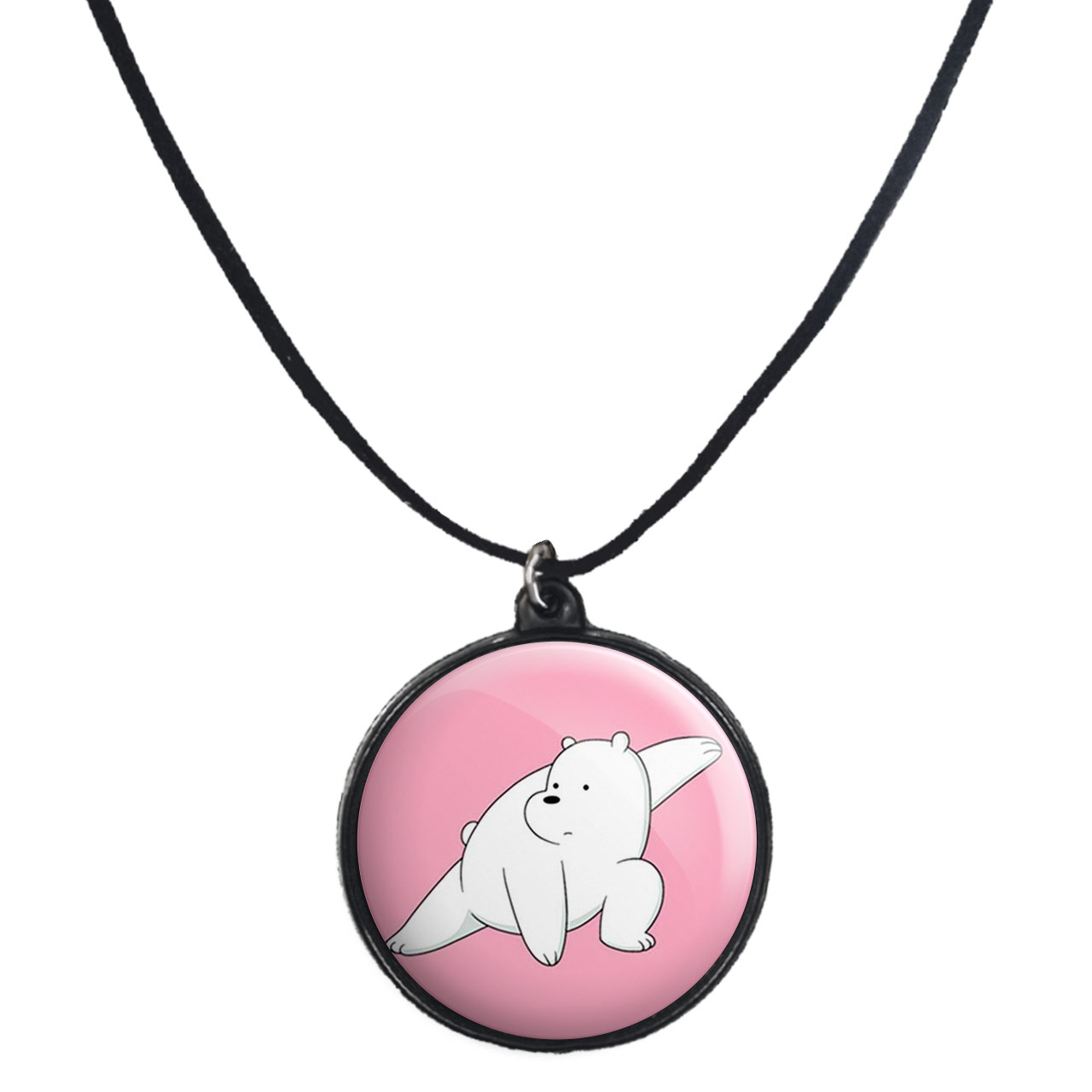 گردنبند پرمانه طرح خرس‌های کله‌فندقی کد pmb.10211 مدل دو طرفه