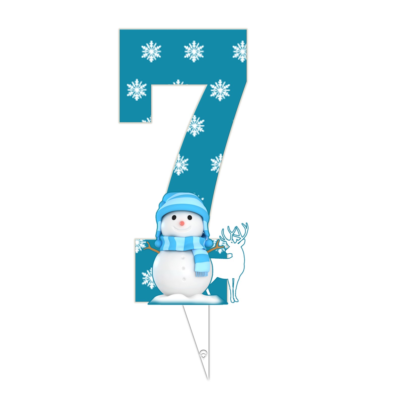تاپر طرح عدد 7 مدل برف