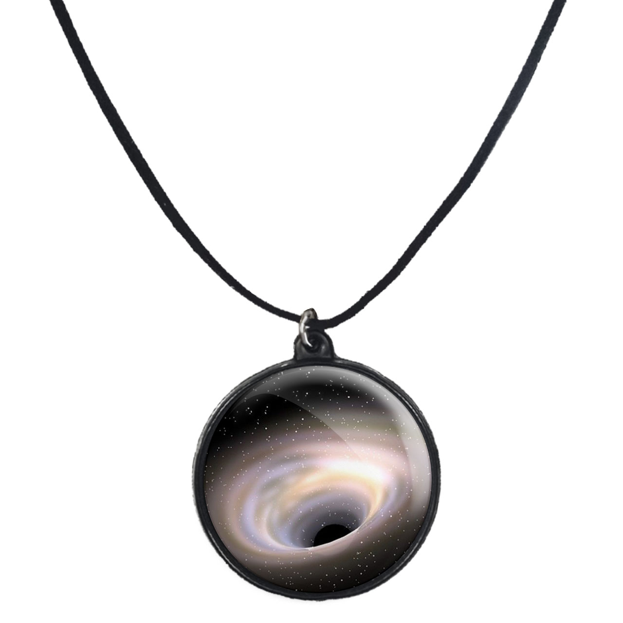 گردنبند پرمانه طرح سیاه چاله ها کد pmb.25911 مدل دو طرفه