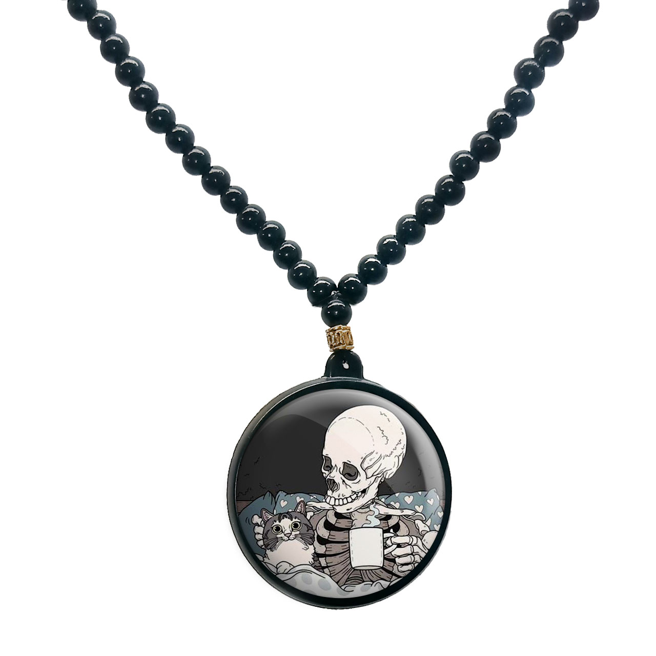 گردنبند پرمانه طرح اسکلت کد pmd.10645 مدل دو طرفه