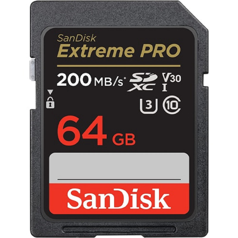 کارت حافظه SDXC سن دیسک مدل Extreme Pro V30 کلاس 10 استاندارد UHS-I U3 سرعت 200mbps ظرفیت 64 گیگابایت | کالا مکس