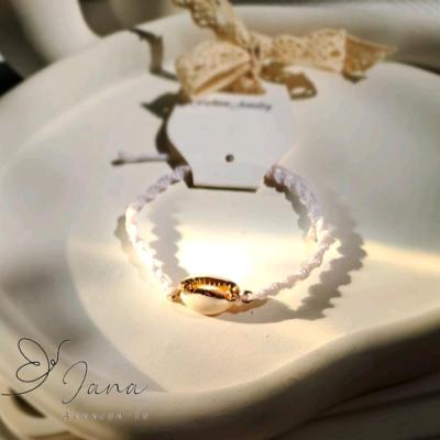 دستبند مکرومه پیچی صدف