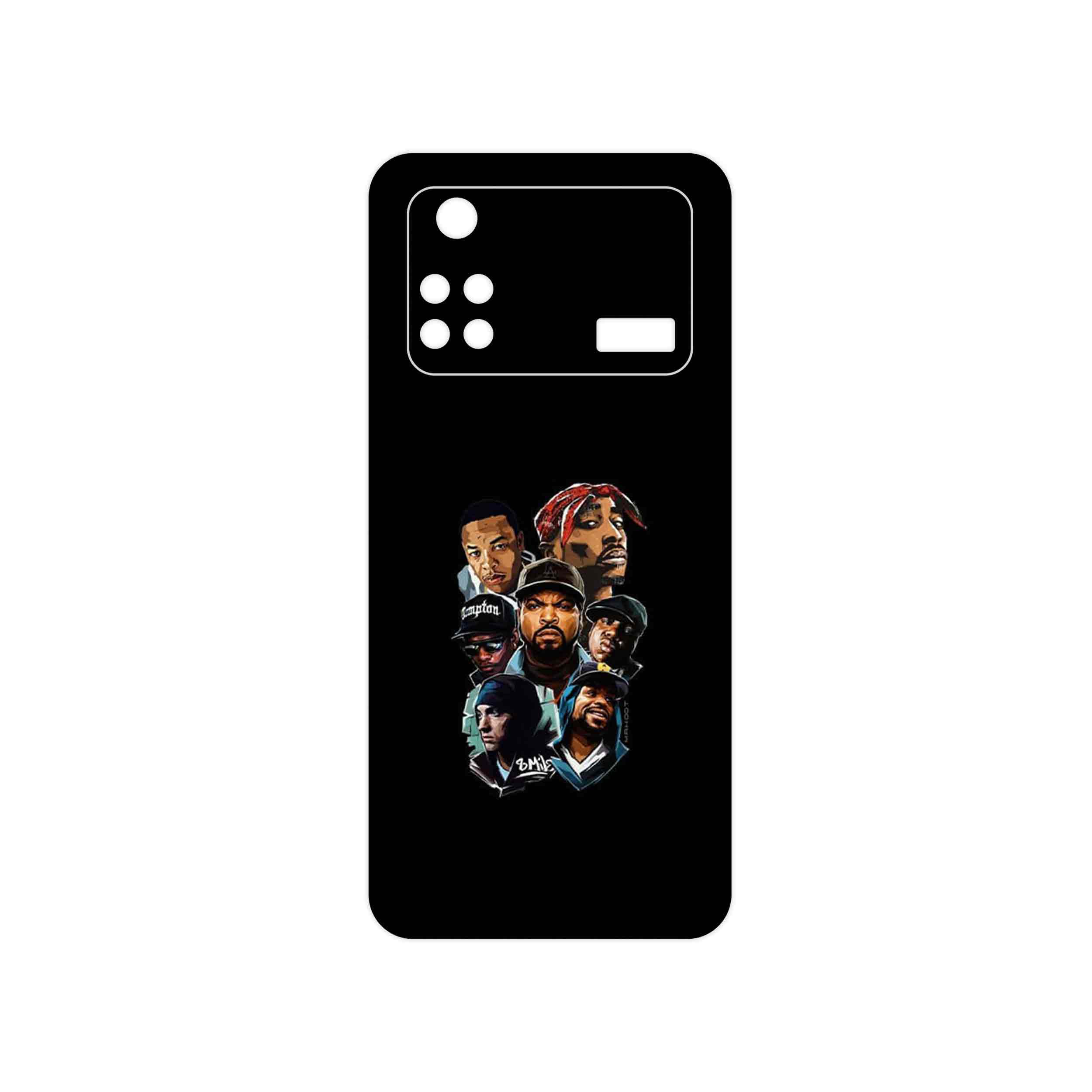 برچسب پوششی ماهوت مدل Great Rappers Digital Art مناسب برای گوشی موبایل شیائومی Poco M4 Pro 4G