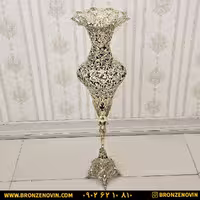 گلدان کنارسالنی برنزی مدل یاسی پایه فرشته جدید کد 1717
