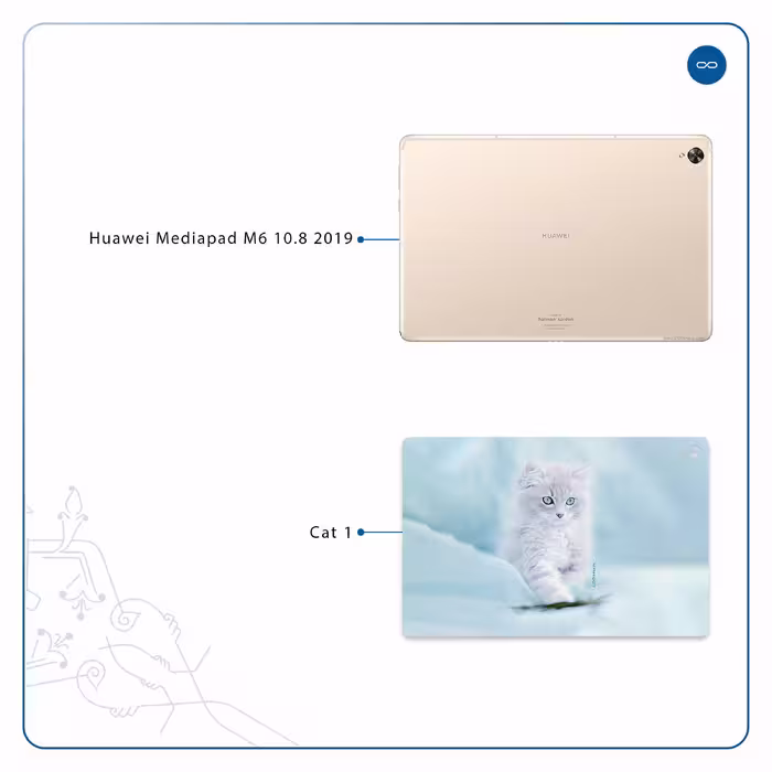 برچسب پوششی ماهوت مدل Cat-1 مناسب برای تبلت هوآوی Mediapad M6 10.8 2019