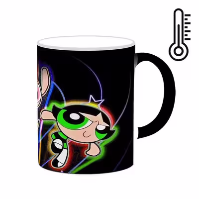 ماگ حرارتی کاکتی طرح کارتون The Powerpuff Girls مدل mgh23457