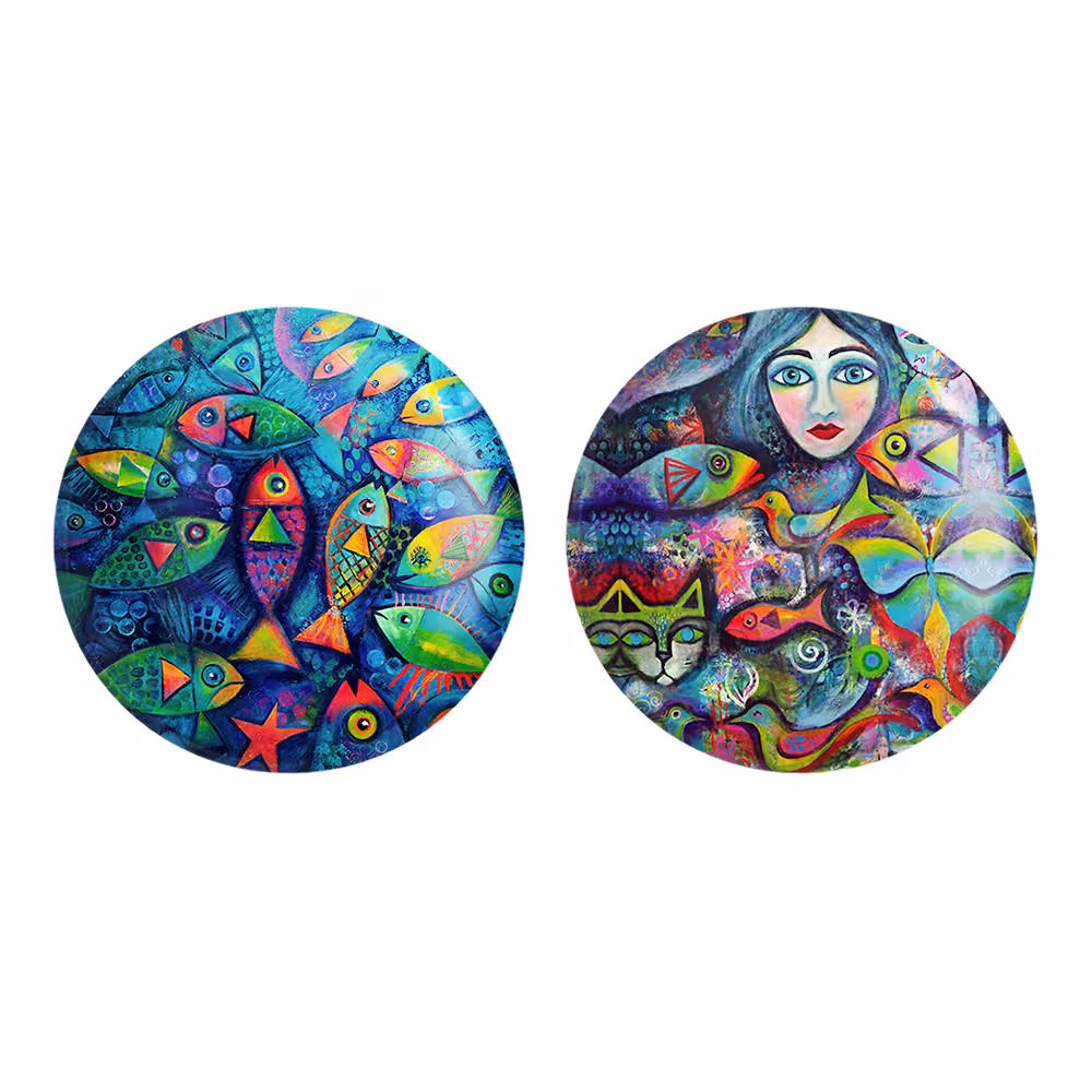 پیکسل خندالو مدل نقاشی انتزاعی کد 53155311 مجموعه 2 عددی