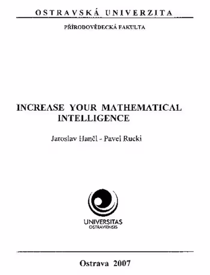 خرید و دانلود نسخه کامل کتاب Increase your mathematical intelligence