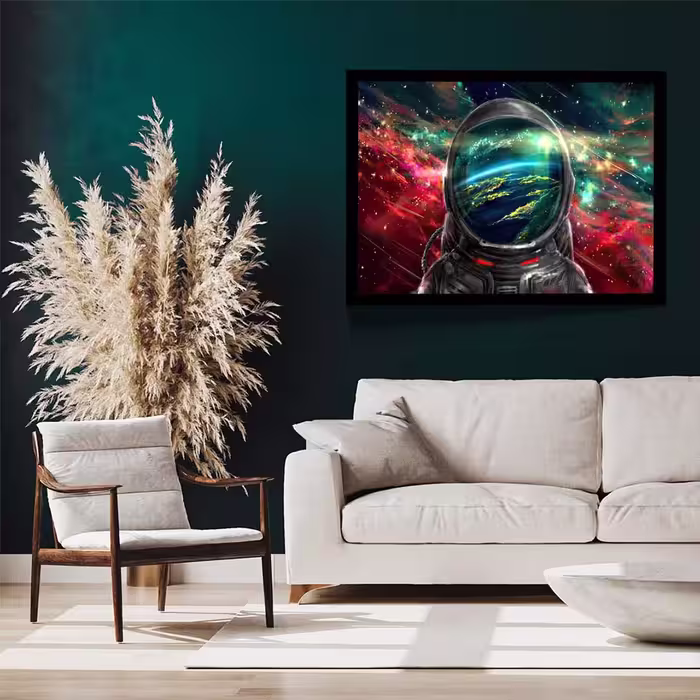 تابلو مدل astronaut colorful galaxy کد F-10041