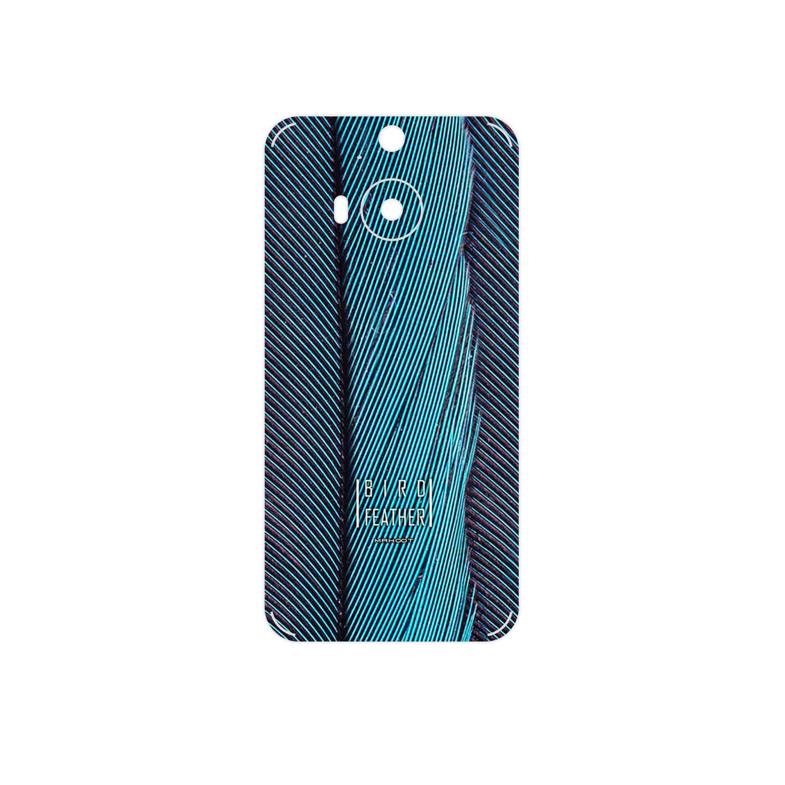 برچسب پوششی ماهوت مدل Turquoise feathers مناسب برای گوشی موبایل اچ تی سی One M9 Plus