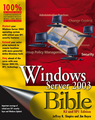 خرید و دانلود نسخه کامل کتاب Windows Server 2003 bible, R2 and SP1 edition