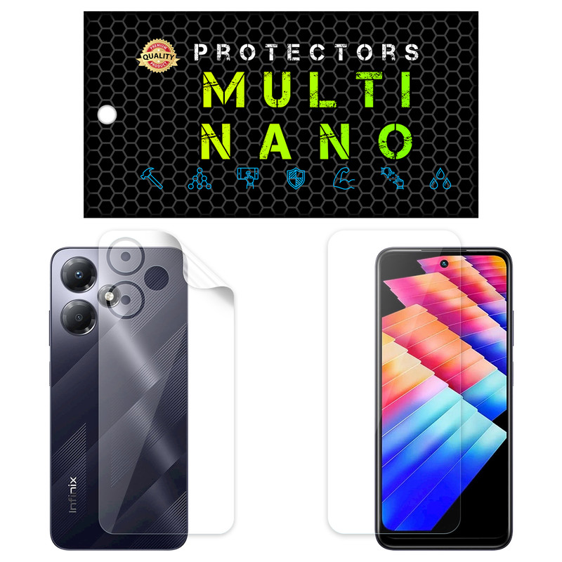 محافظ صفحه نمایش مولتی نانو مدل X-SFT مناسب برای گوشی موبایل اینفینیکس Hot 30 Play NFC به همراه محافظ پشت | کالا برتری
