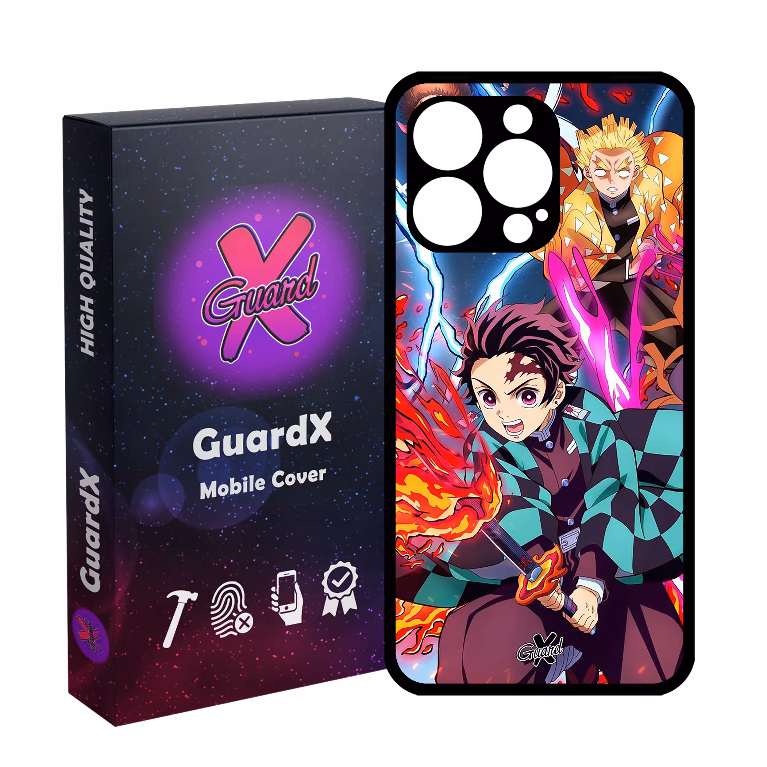 کاور گارد ایکس طرح Demon Slayer Anime مدل Glass10548 مناسب برای گوشی موبایل اپل iPhone 13 Pro