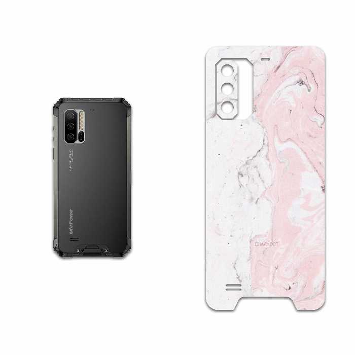 برچسب پوششی ماهوت مدل Blanco-Pink-Marble مناسب برای گوشی موبایل یولفون Armor 7