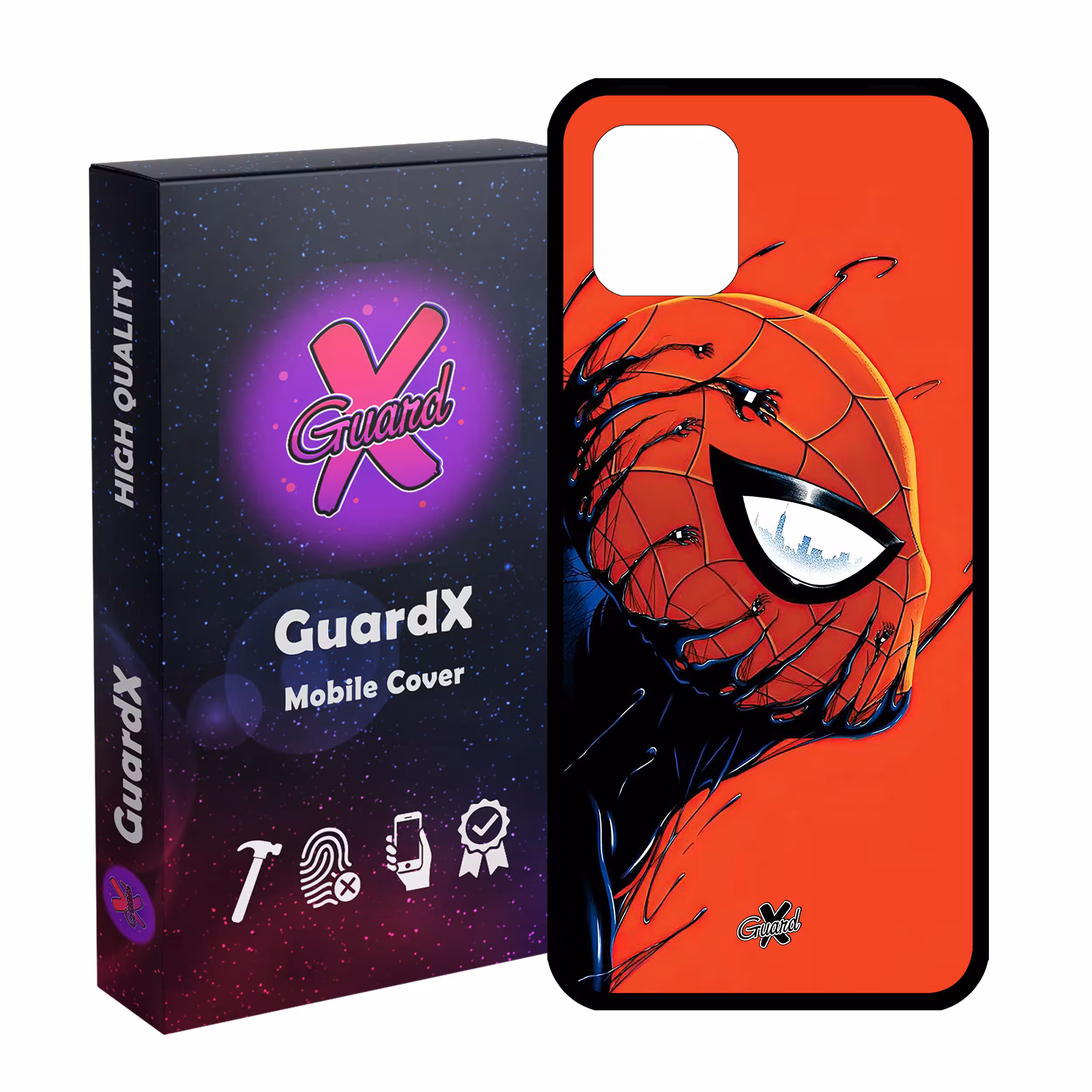 کاور گارد ایکس طرح مرد عنکبوتی مدل Glass10566 مناسب برای گوشی موبایل سامسونگ Galaxy Note 10 Lite / A81