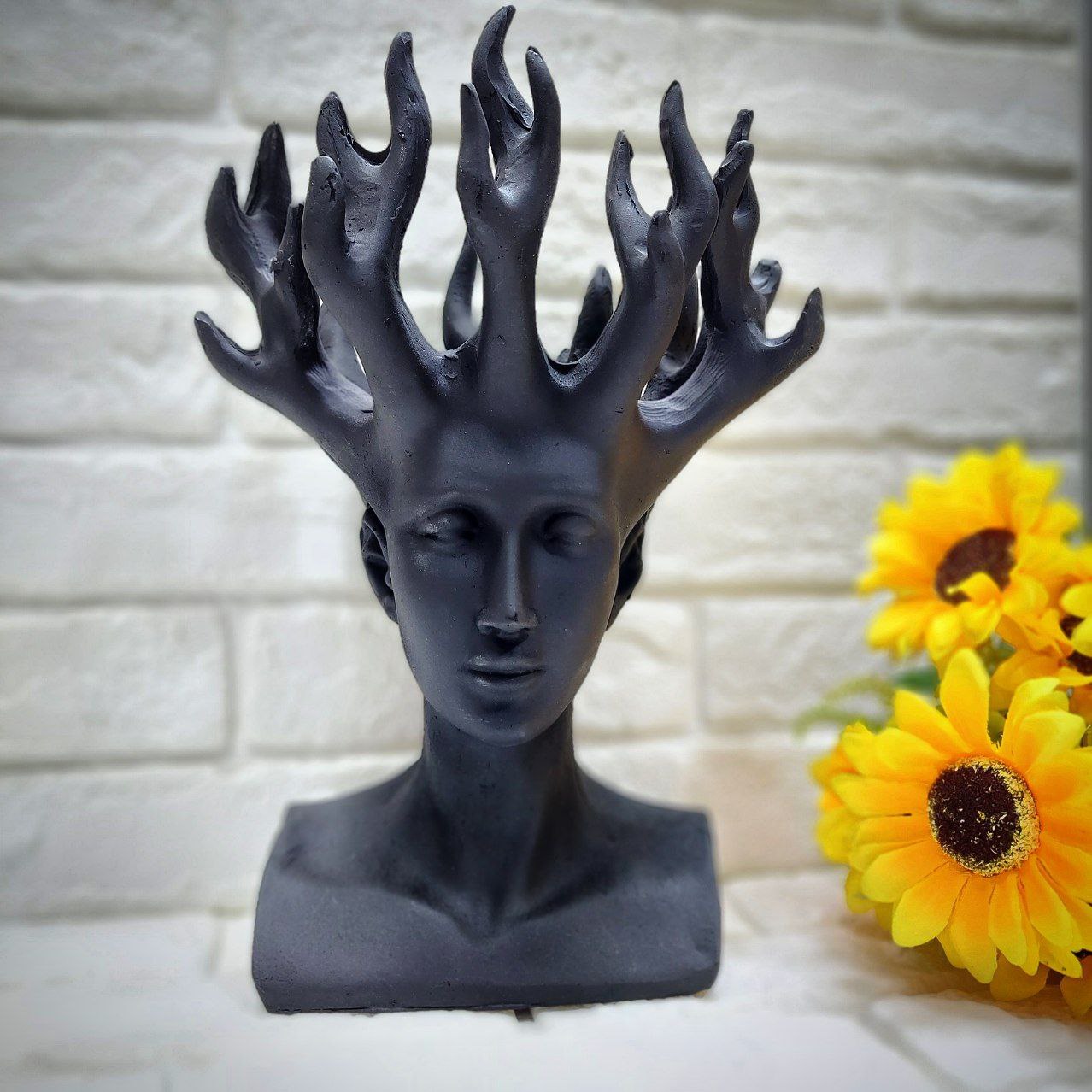 گلدان ذهن سبز کوچک مشکی