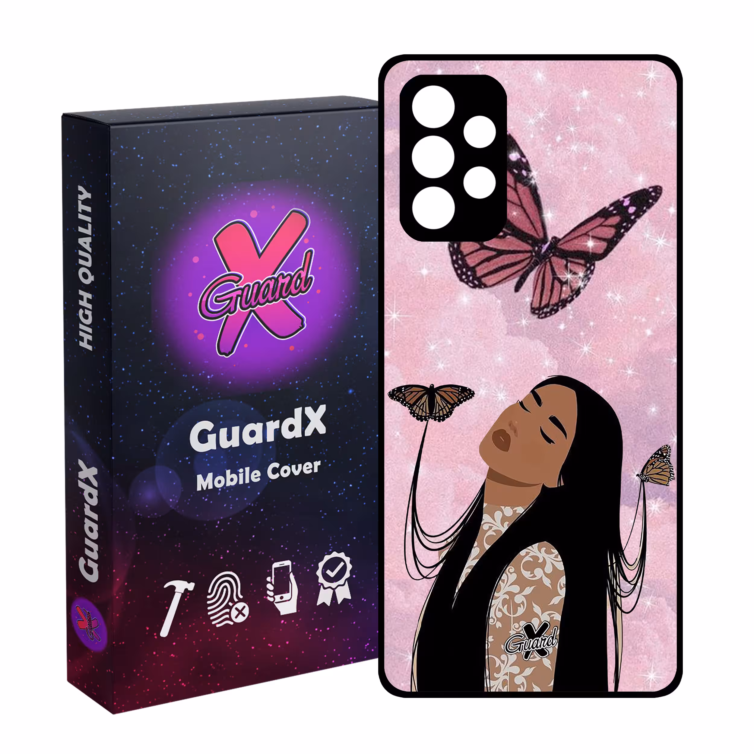 کاور گارد ایکس طرح Girl مدل Glass10297 مناسب برای گوشی موبایل سامسونگ Galaxy A53