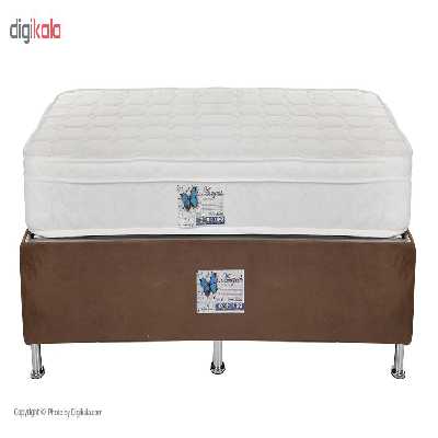 تخت خواب یک نفره آسایش باکس مدل AKA69 سایز 200 × 90 سانتی متر به همراه تشک طبی فنری