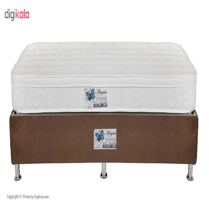 تخت خواب یک نفره آسایش باکس مدل AKA69 سایز 200 × 90 سانتی متر به همراه تشک طبی فنری