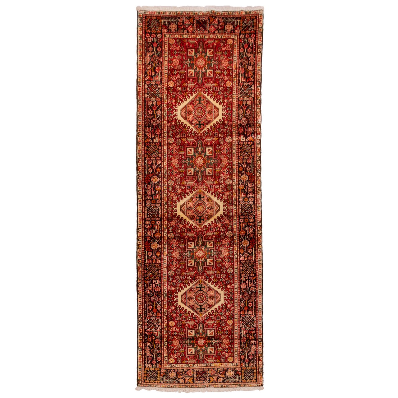 فرش دستباف قدیمی کناره طول سه متر سی پرشیا کد 156107