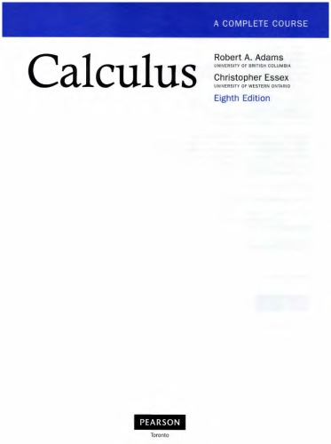 خرید و دانلود نسخه کامل کتاب Calculus A Complete Course