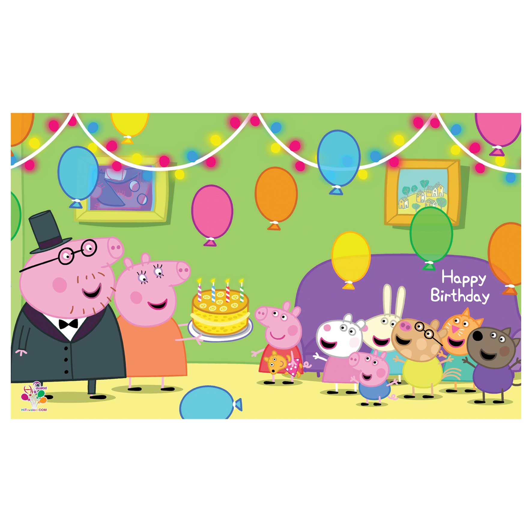  بنر تولد طرح پپاپیگ کد 015