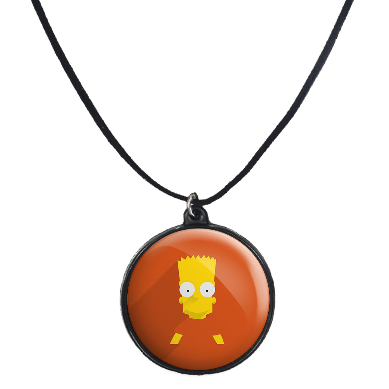 گردنبند پرمانه طرح سیمپسون ها کد pmb.21340 مدل دو طرفه