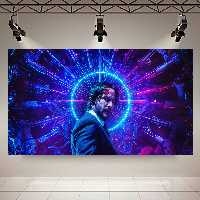 تابلو بوم طرح جان ویک مدل محاصره رنگارنگ کد AR2840