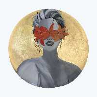 بشقاب دیوارکوب طرح دختر